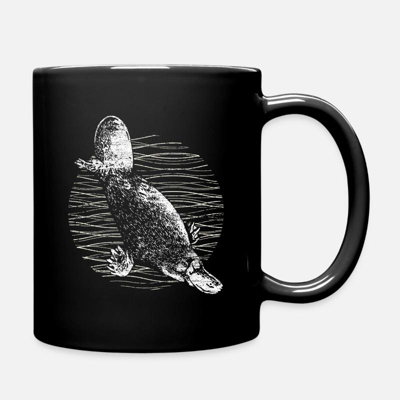 Schnabeltier Biber - Tasse einfarbig - Schwarz
