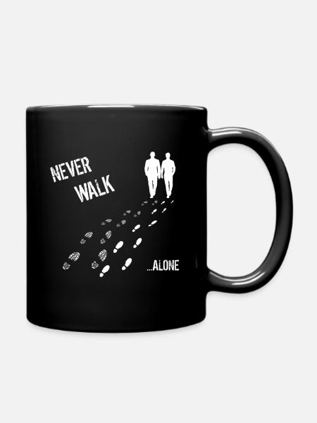 Never Walk alone Mann & Mann - Tasse einfarbig - Schwarz
