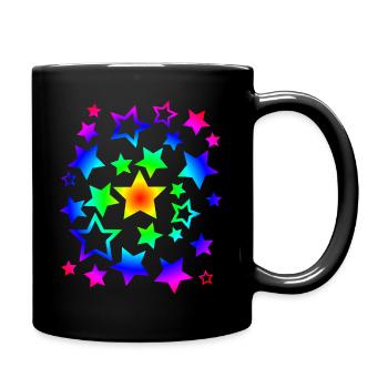 Bunter Sternenhimmel Hypnotisch Festival Geschenk - Tasse einfarbig - Schwarz - Rechts