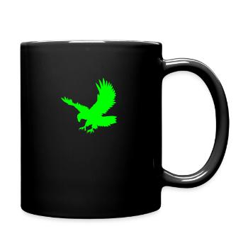 Adler Steinadler Fischadler Seeadler Greifvogel - Tasse einfarbig - Schwarz - Rechts
