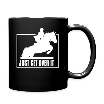 Cheval équestre sautant - Mug uni - noir - Droite