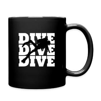 Tauchen Taucher Tauchkurs Urlaub Sommer T-Shirt - Tasse einfarbig - Schwarz - Rechts