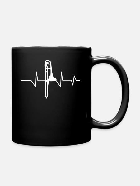 Trombone - Trombones - Tromboniste - Battement de coeur - Mug uni - noir