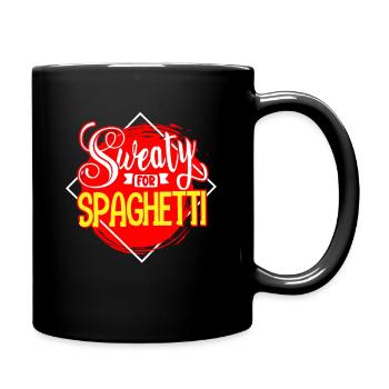 Pasta Spaghetti FSM Italien Nudeln Pesto Koch - Tasse einfarbig - Schwarz - Rechts