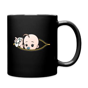 Grossesse Game Controller enceinte cadeau - Mug uni - noir - Droite