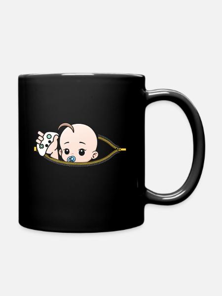 Pregnancy Game Controller Pregnant Gift - Full Colour Mug - black