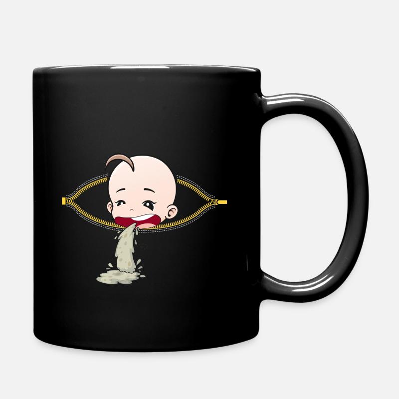 Schwangerschaft Kotzen Übelkeit schwanger Geschenk - Tasse einfarbig - Schwarz