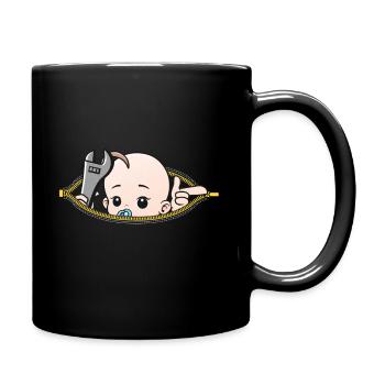 Pregnancy Mechanic Mech Pregnant Gift - Full Colour Mug - black - Right