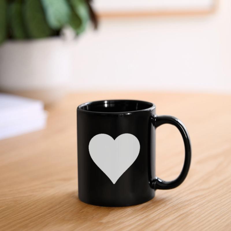 Hjerte - gave Ensfarget kopp