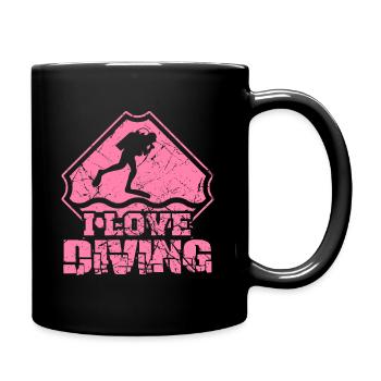 Divers Scuba Diving Scuba Diving Diver - Full Colour Mug - black - Right