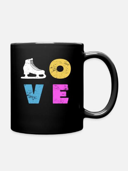 Eiskunstlauf - Tasse einfarbig - Schwarz