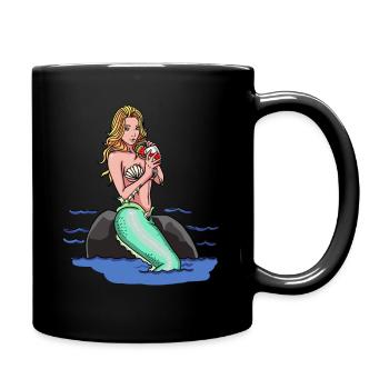 sexy mermaid bikini - Full Colour Mug - black - Right