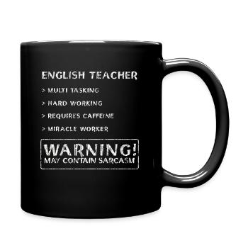 T-shirt de professeur d'anglais - Mug uni - noir - Droite