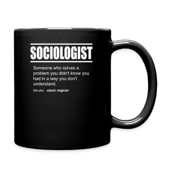 Funny Description Shirt Sociologist Edition - Full Colour Mug - black - Right