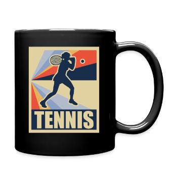 Retro tennis supplément vie cadeau - Mug uni - noir - Droite