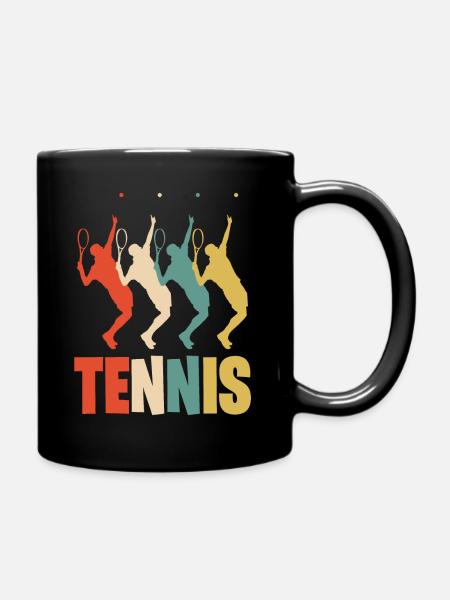 Tennis Retro Vintage Supplément Cadeau - Mug uni - noir