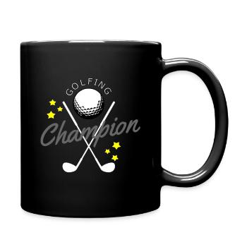 Golfing Champion-Golfer Golfball - Tasse einfarbig - Schwarz - Rechts