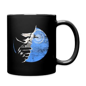 Halz-nasen-ohen-arzt - Tasse einfarbig - Schwarz - Rechts