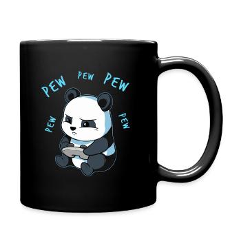 Gaming Panda Video Game Computer Console Gift - Full Colour Mug - black - Right