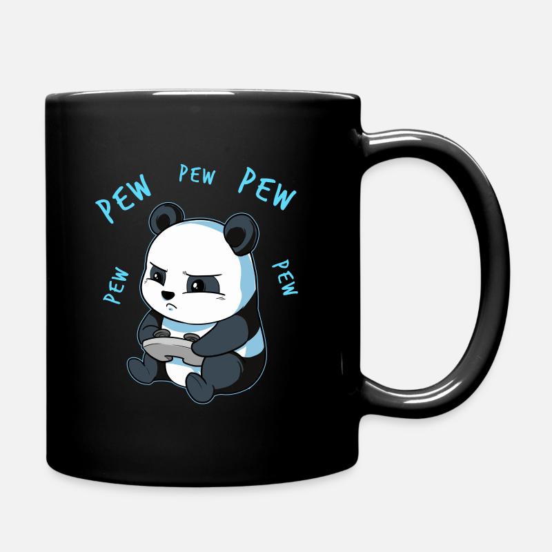 Gaming Panda Video Game Computer Console Gift - Full Colour Mug - black
