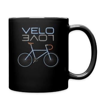Rennrad Bike Shirt Velo Love Shirt Radfahrer Shirt - Tasse einfarbig - Schwarz - Rechts