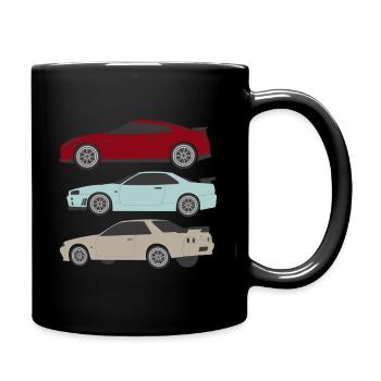 Voitures empilées - Mug uni - noir - Droite