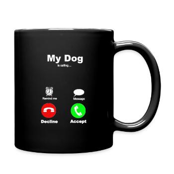 My Dog Mobile calling Phone Phone Mobile Dog - Full Colour Mug - black - Right
