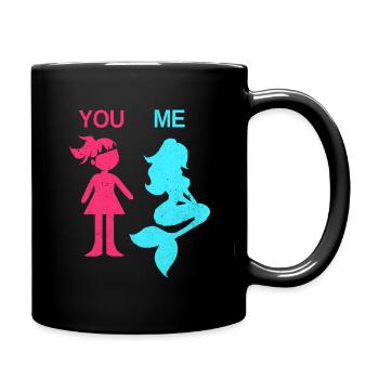 Mermaid - Full Colour Mug - black - Right