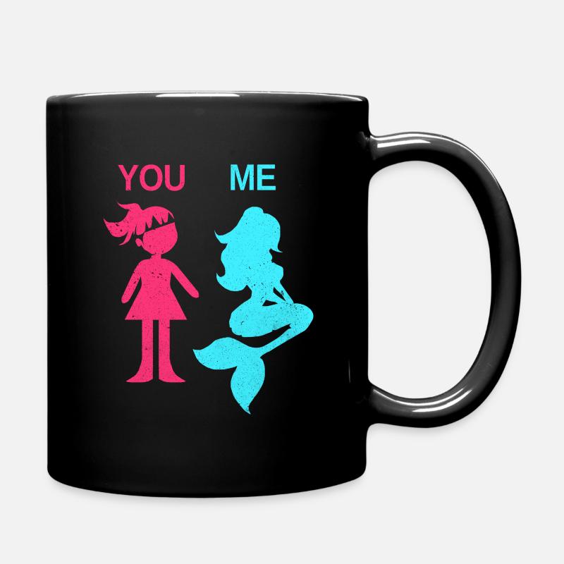 Meerjungfrau - Tasse einfarbig - Schwarz