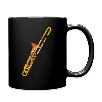 Trombone Jazz Gift Instrument Musical Vintage - Mug uni - noir - Droite