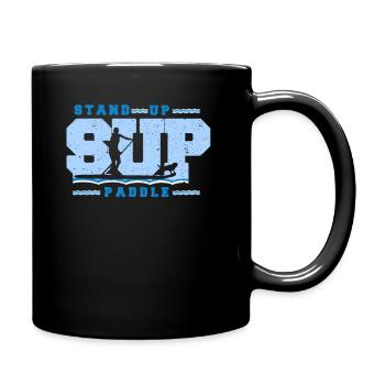 Surf Surfer dans Retro Vintage Sytle, Stand Up Paddle - Mug uni - noir - Droite