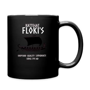 Viking Kattegat Floki T-Shirt for Viking Lovers - Full Colour Mug - black - Right