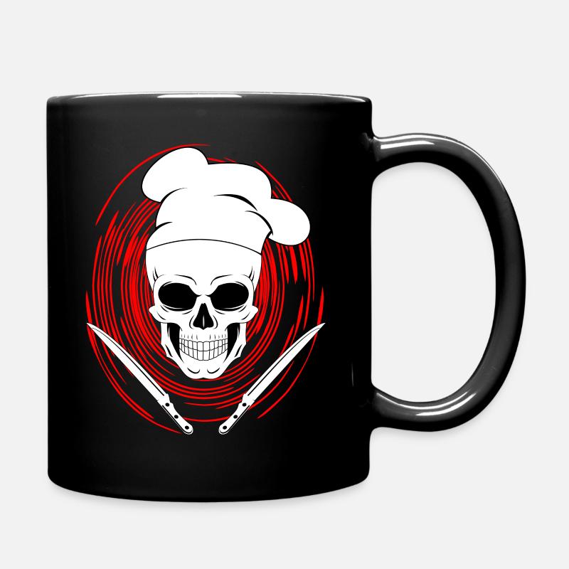 cuisinier chef cuisine crâne cadeau couteau drôle - Mug uni - noir