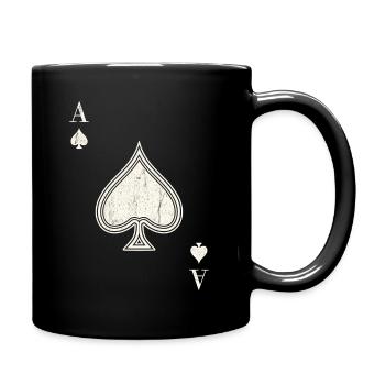 As de pique - Mug uni - noir - Droite