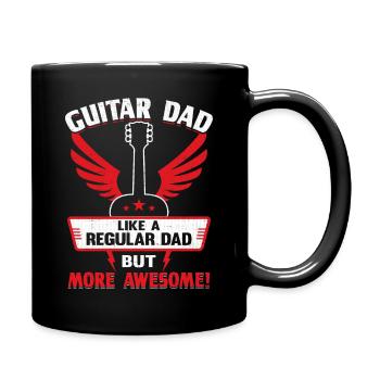 Funny Musician Guitar Player Dad T-Shirt - Full Colour Mug - black - Right