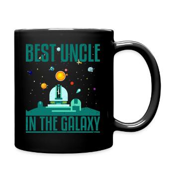 Lustiger bester Onkel im Galaxie-T-Shirt - Tasse einfarbig - Schwarz - Rechts