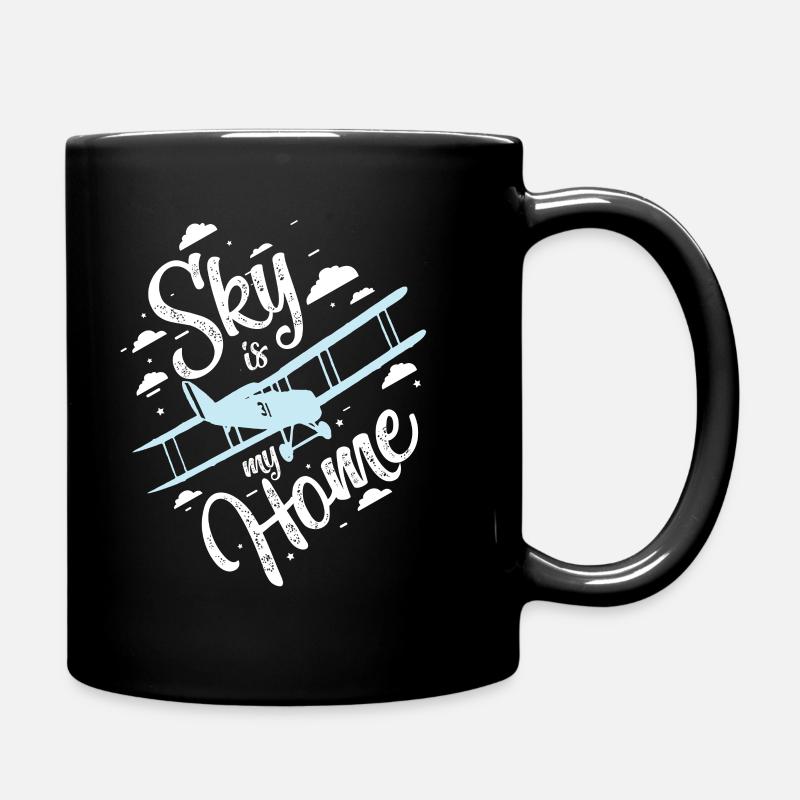 sky is my home - Tasse einfarbig - Schwarz
