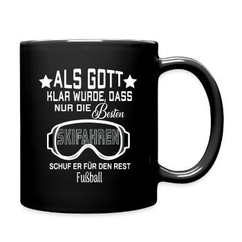 God wurde klar nur die besten fahren Ski - Tasse einfarbig - Schwarz - Rechts