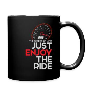 Auto Reifen Benzin Karre Mann Zylinder Kolben - Tasse einfarbig - Schwarz - Rechts