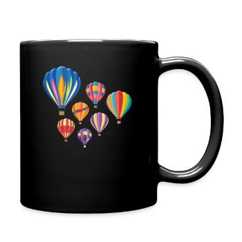 Heißluftballon Luftfahrt Korb Himmel Freizeit - Tasse einfarbig - Schwarz - Rechts