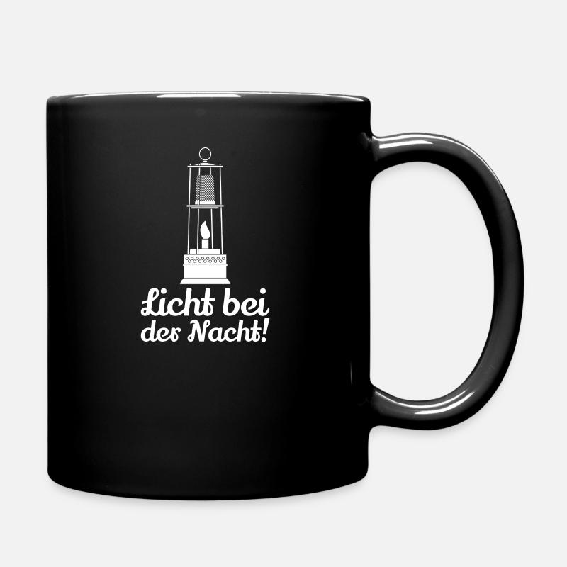 Steigerlied - Licht bei der Nacht - Tasse einfarbig - Schwarz