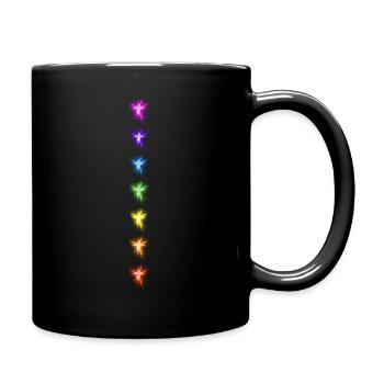 Yoga Seven Chakra Yogi Meditation Fitness Gym - Full Colour Mug - black - Right
