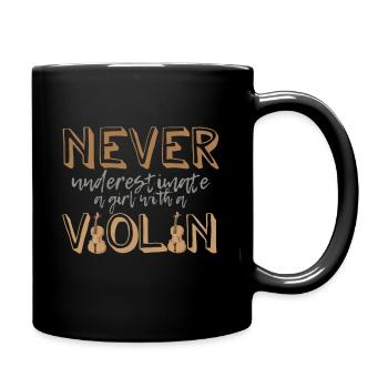 Cadeau d'instrument de musique violon fille violon - Mug uni - noir - Droite