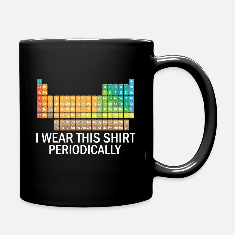 Periodensystem der Elemente - Tasse einfarbig - Schwarz