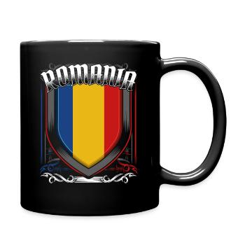 Romania - Full Colour Mug - black - Right