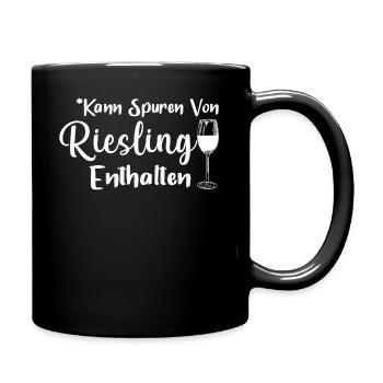 Wein Riesling - Tasse einfarbig - Schwarz - Rechts
