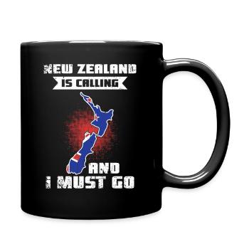 Neuseeland ruft an - Tasse einfarbig - Schwarz - Rechts