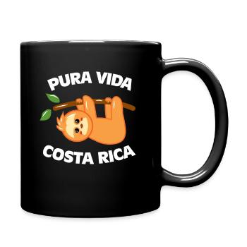 Pura Vida Faultier Costa Rica Geschenk - Tasse einfarbig - Schwarz - Rechts