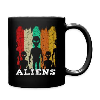 Alien - Tasse einfarbig - Schwarz - Rechts