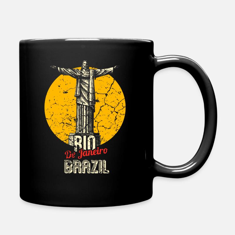 Statue de Jésus Christ à Rio de Janeiro, Brésil - Mug uni - noir